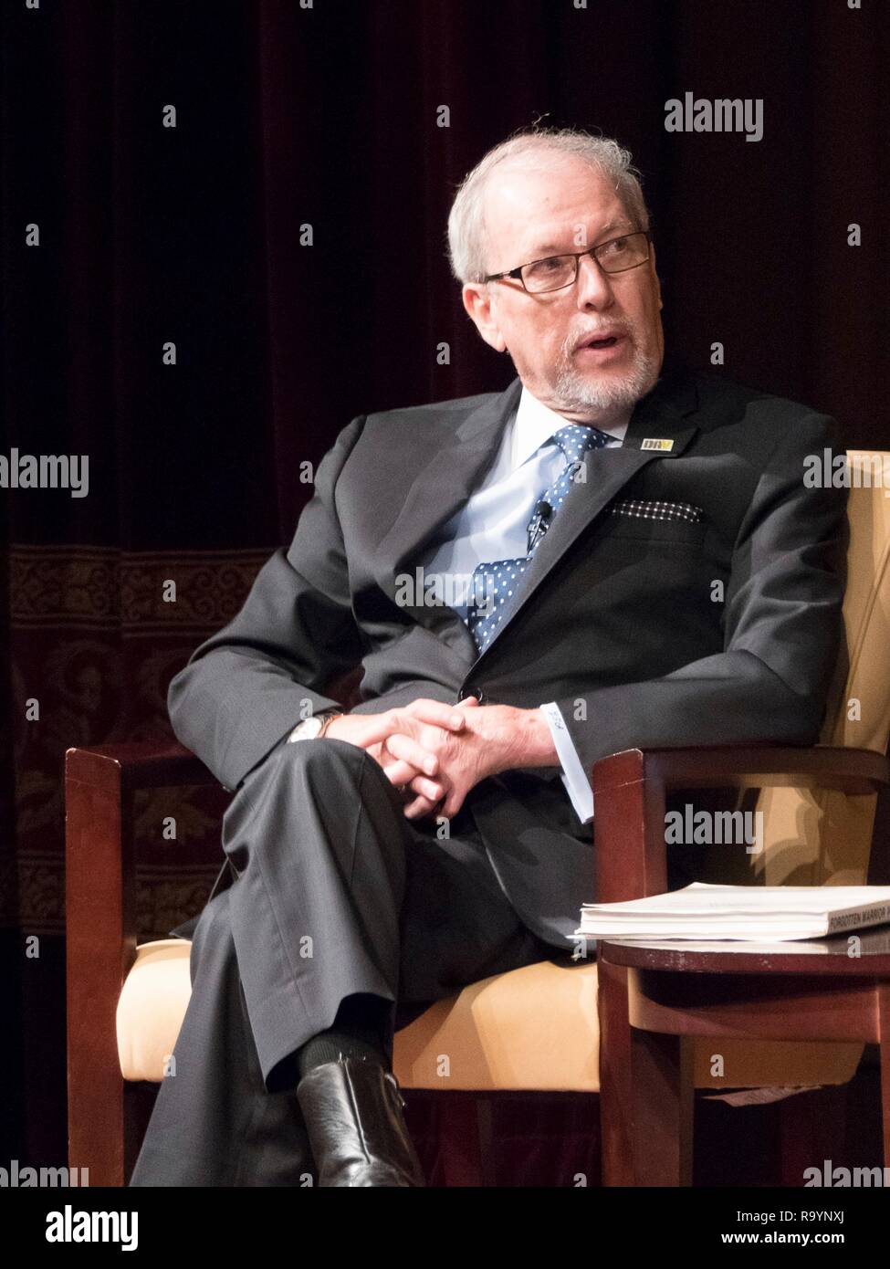 Garry Augustine, directeur exécutif, Washington siège de la mobilité vétérans américains au cours d'une discussion sur le Vietnam à la National Archives Novembre 14, 2018 à Washington, D.C. Banque D'Images