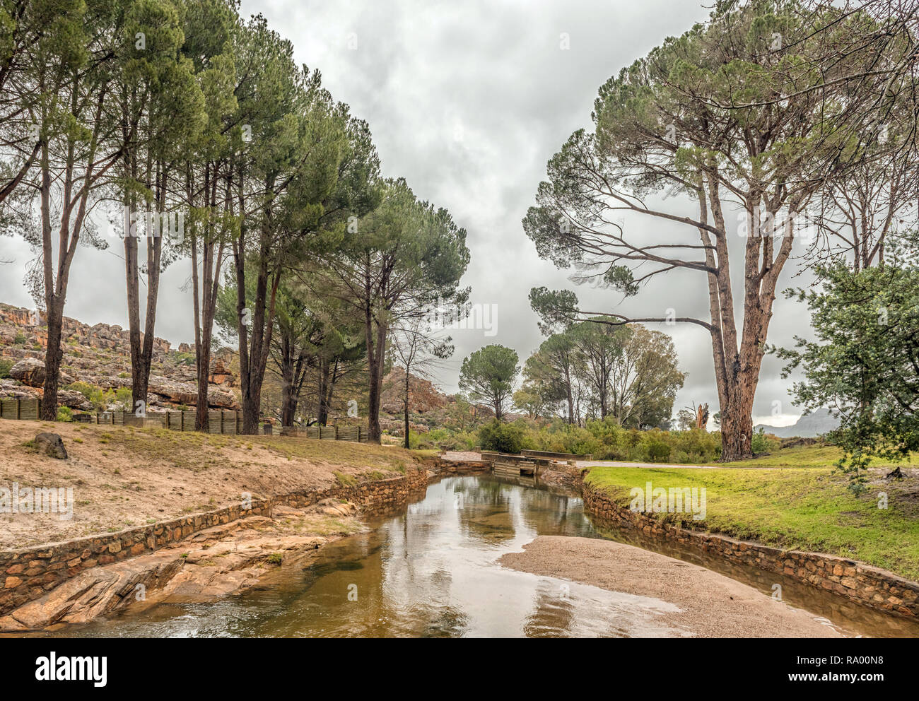 L'Kliphuis camping sur le Pakhuis Pass dans les montagnes de Cederberg la Province du Cap Occidental Banque D'Images