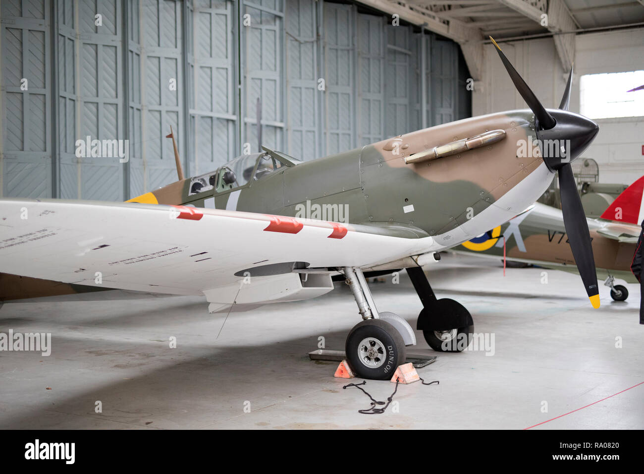 Spitfire, à l'Imperial War Museum, Duxford, Cambridgeshire, uk Banque D'Images