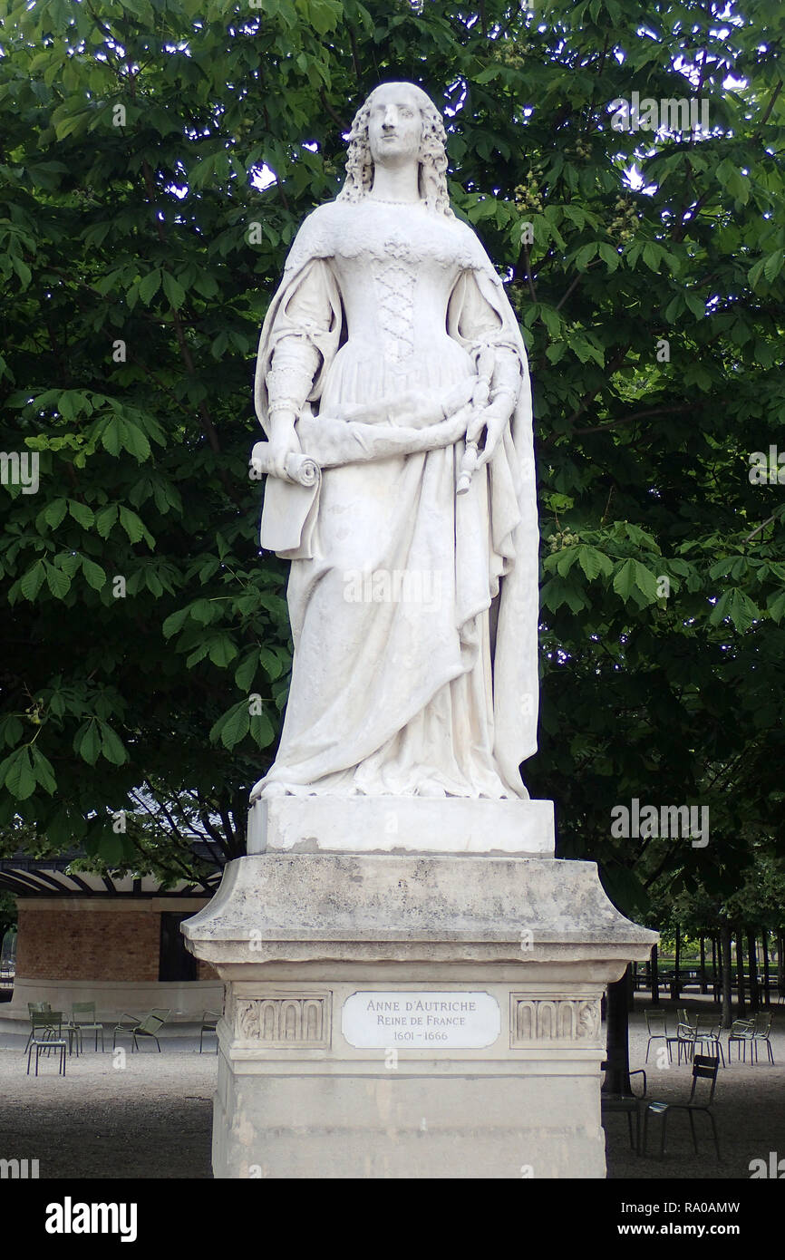 Anne d Autriche, reine de France, le jardin du Luxembourg, Paris, France, Europe Banque D'Images
