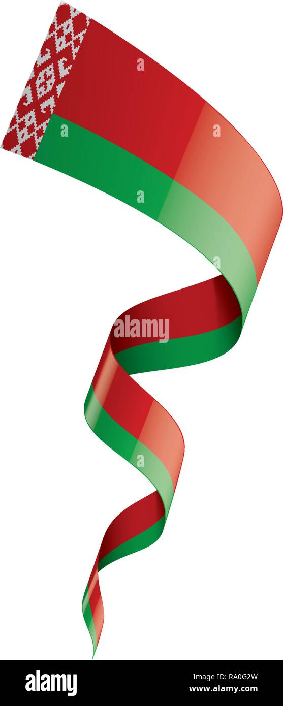 Drapeau Bélarus, vector illustration sur fond blanc Illustration de Vecteur