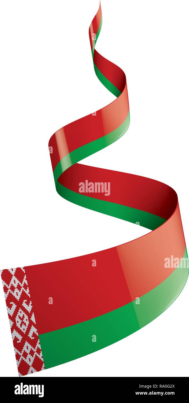 Drapeau Bélarus, vector illustration sur fond blanc Illustration de Vecteur