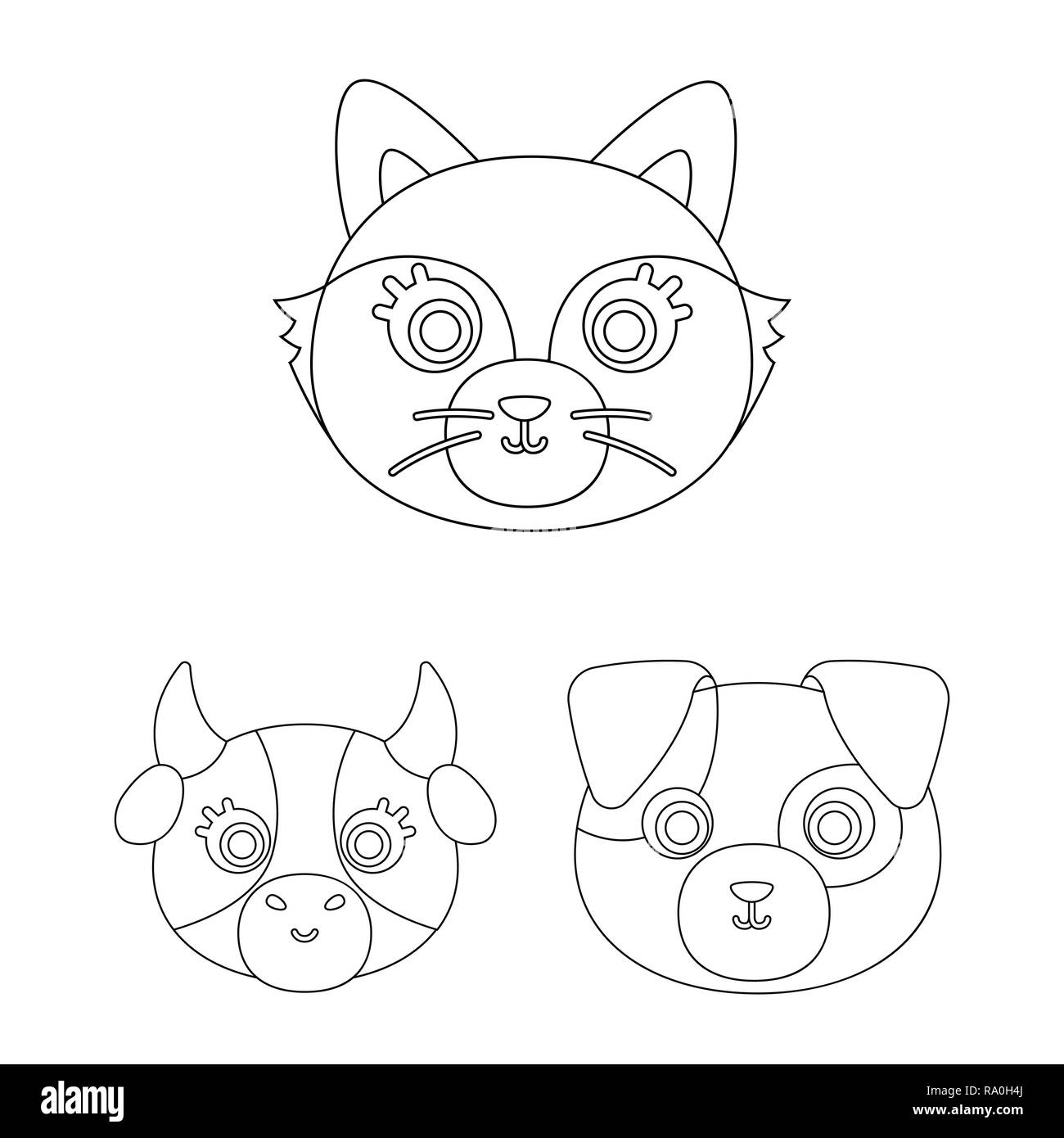 Bande dessinée,lapin,nourriture,Accueil,animal,ferme,maison,habitat,funny,jardin,grange,race,mignon,set,icône,,illustration,collection,isolé,design,graphisme,élément,signer,ligne,contour, vecteurs vecteur , Illustration de Vecteur