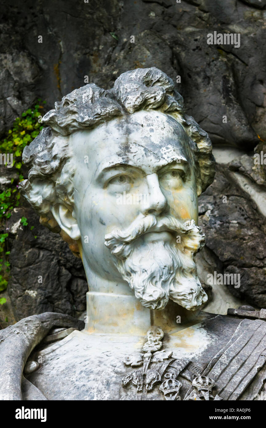 Monument montrant Louis II de Bavière Banque D'Images