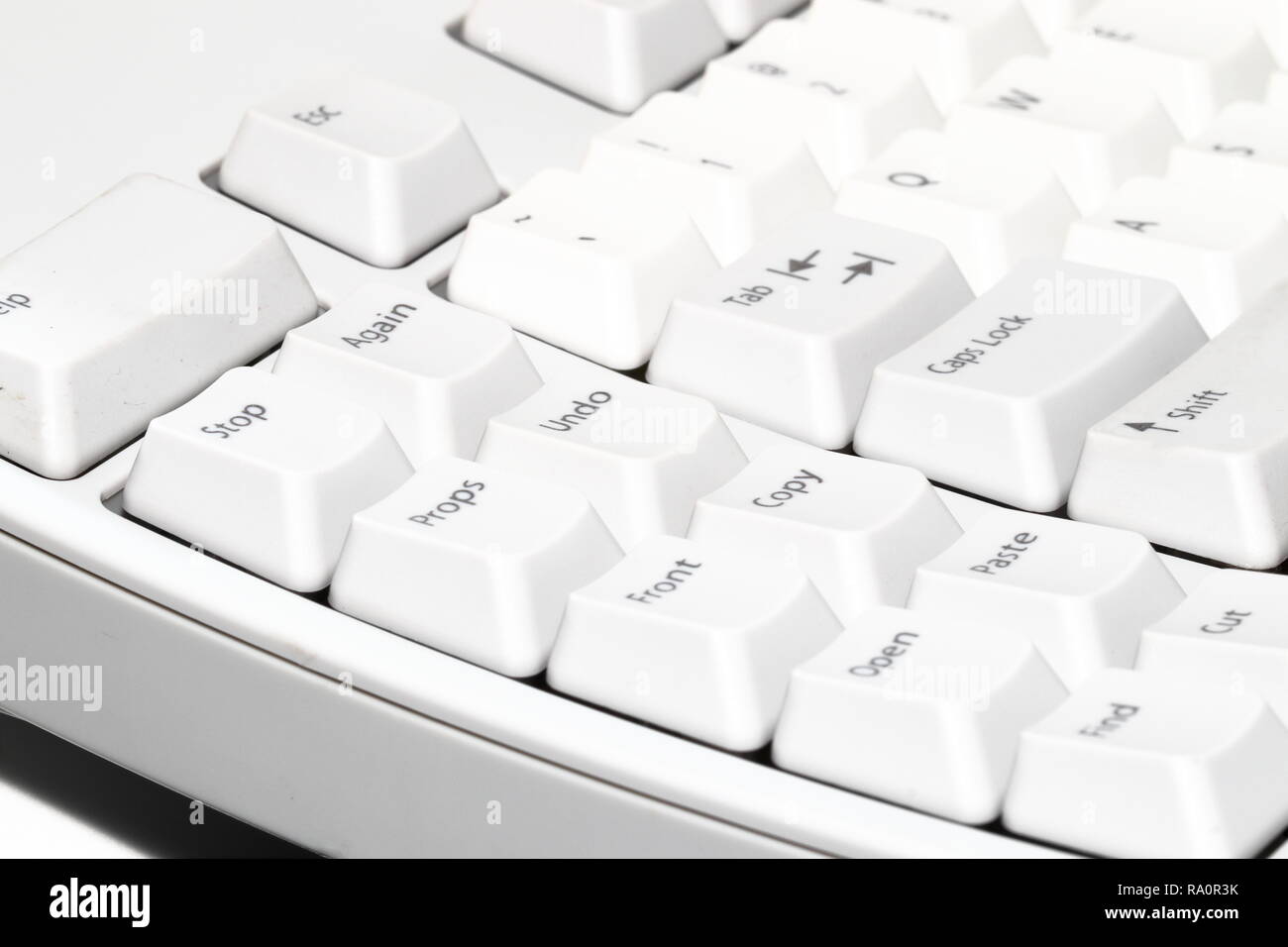 Clavier d'ordinateur moderne. Une partie du clavier blanc d'ordinateur,  Focus sur la touche spéciale Photo Stock - Alamy