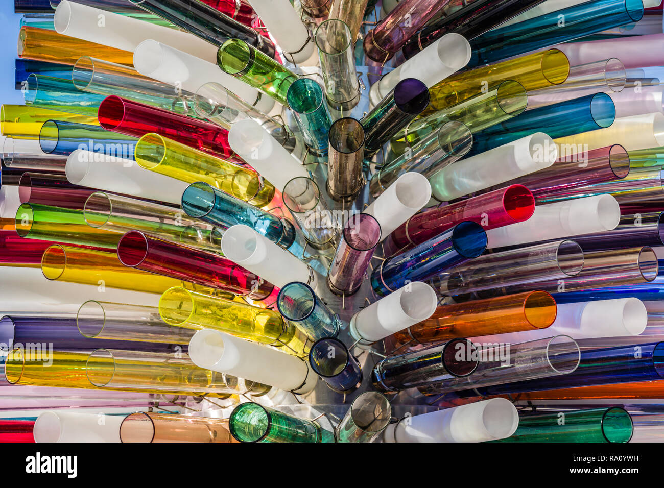 Arbre de Noël en verre, Murano, Venise, Italie. Banque D'Images