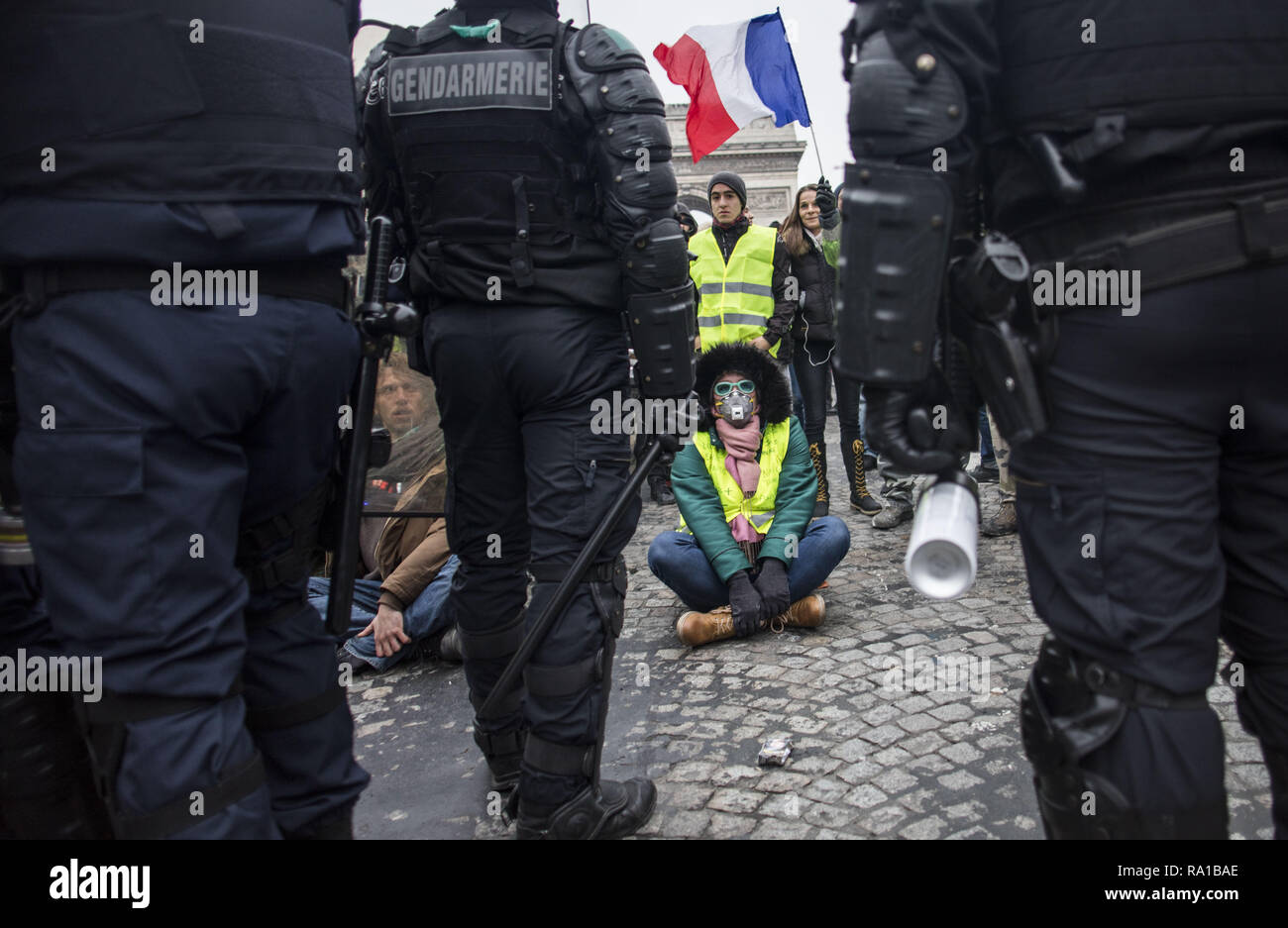 Paris Ile De France France Dec 29 2018 Gilet Jaune