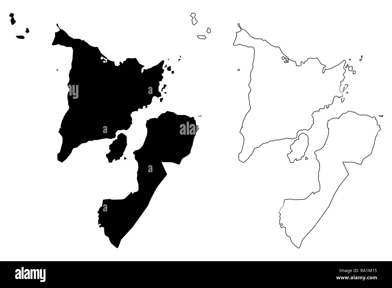 Région Western Visayas (régions et provinces des Philippines, République des Philippines) map vector illustration, scribble sketch carte Région VI Illustration de Vecteur