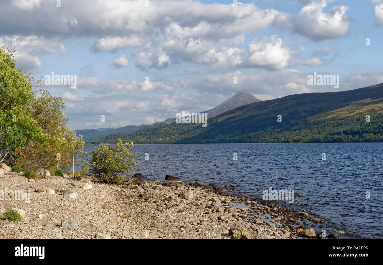 Loch Rannoch, vue vers l'est depuis près de Aulich à Breadalbane Arms, Perth et Kinross, Scotland Banque D'Images