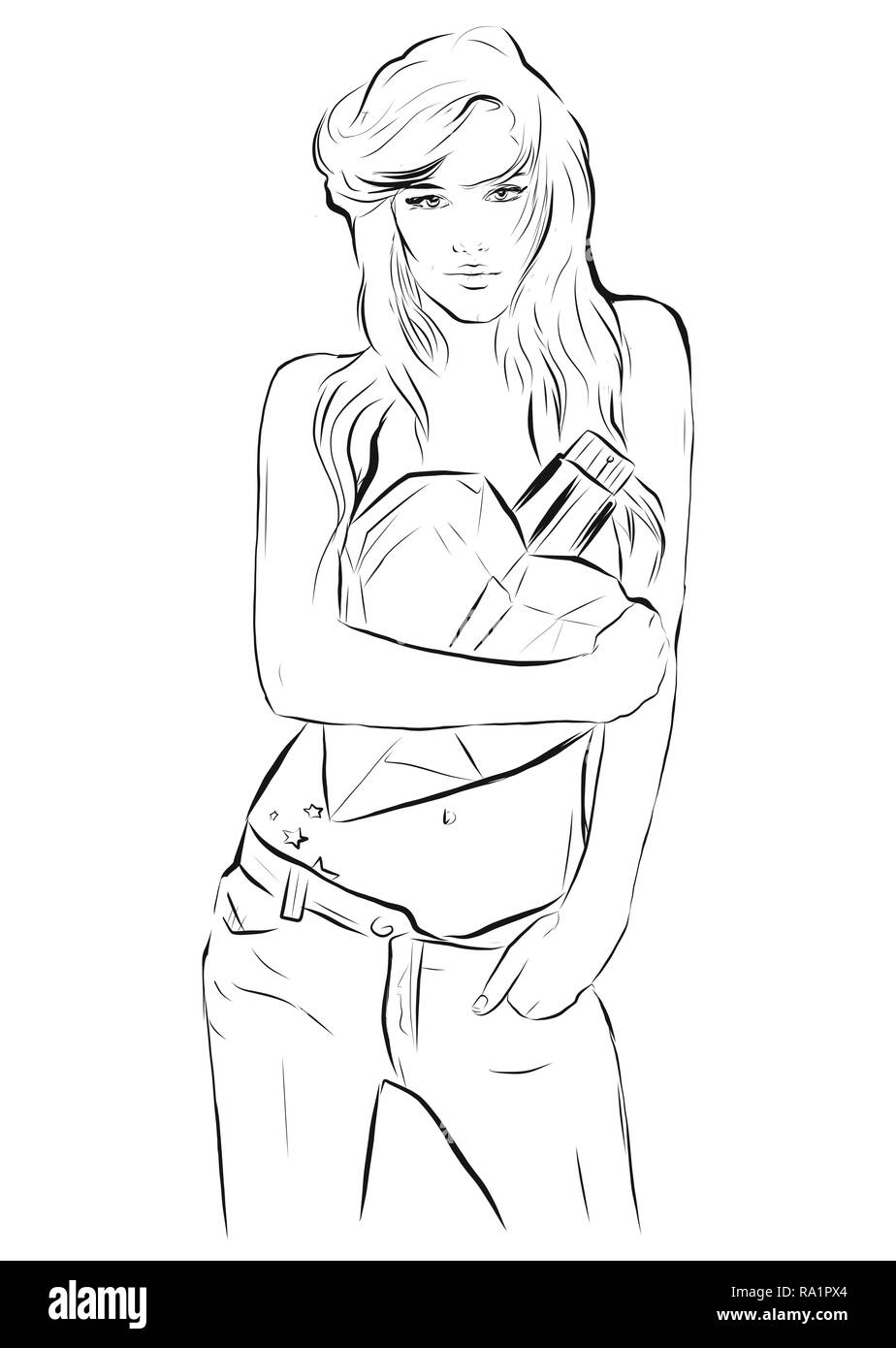 L'illustration de mode Banque D'Images