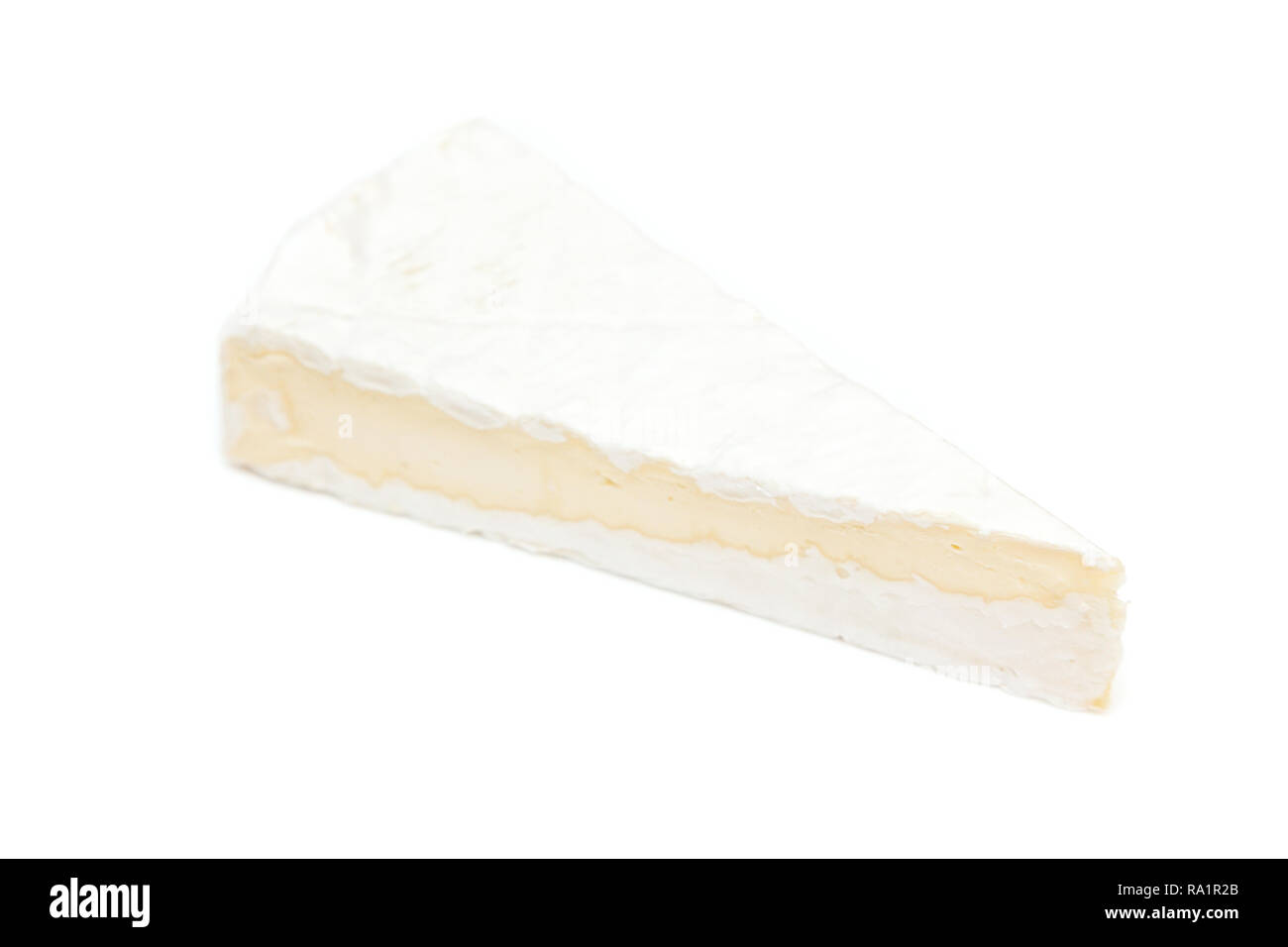 Fromage brie française isolated on a white background studio. Banque D'Images