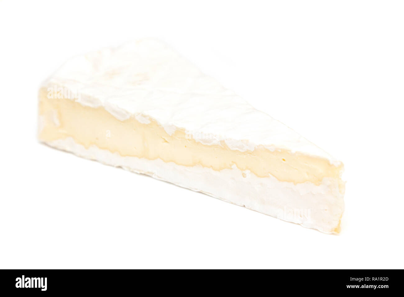 Fromage brie française isolated on a white background studio. Banque D'Images