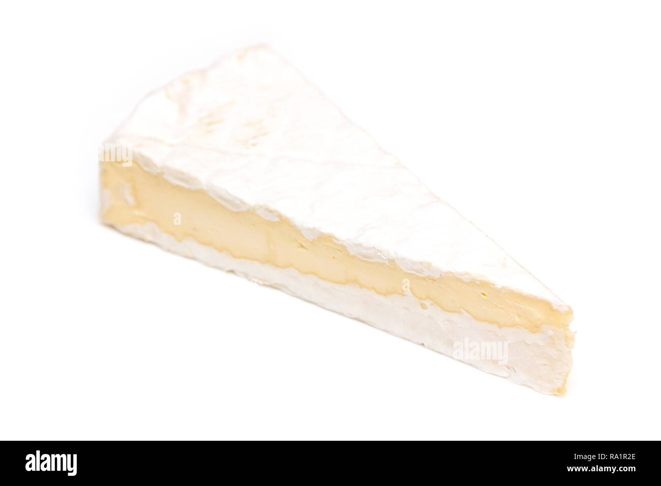 Fromage brie française isolated on a white background studio. Banque D'Images