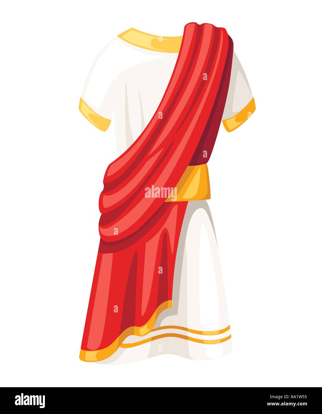 Le sénateur romain tunique. B.C. classique vêtements. Télévision vector illustration isolé sur fond blanc. Illustration de Vecteur