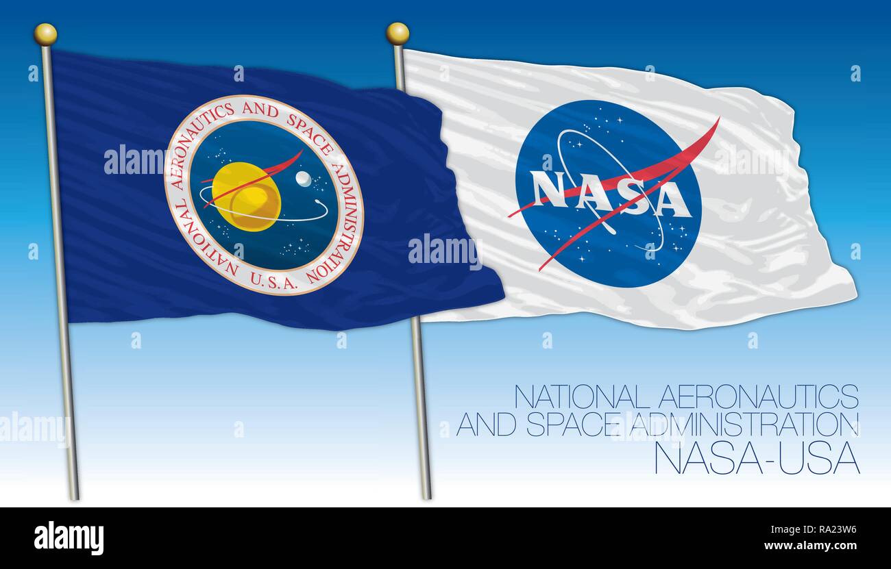 Cap Canaveral, États-Unis d'Amérique, l'année 1958, la NASA, National Aeronautics and Space Administration flag Illustration de Vecteur