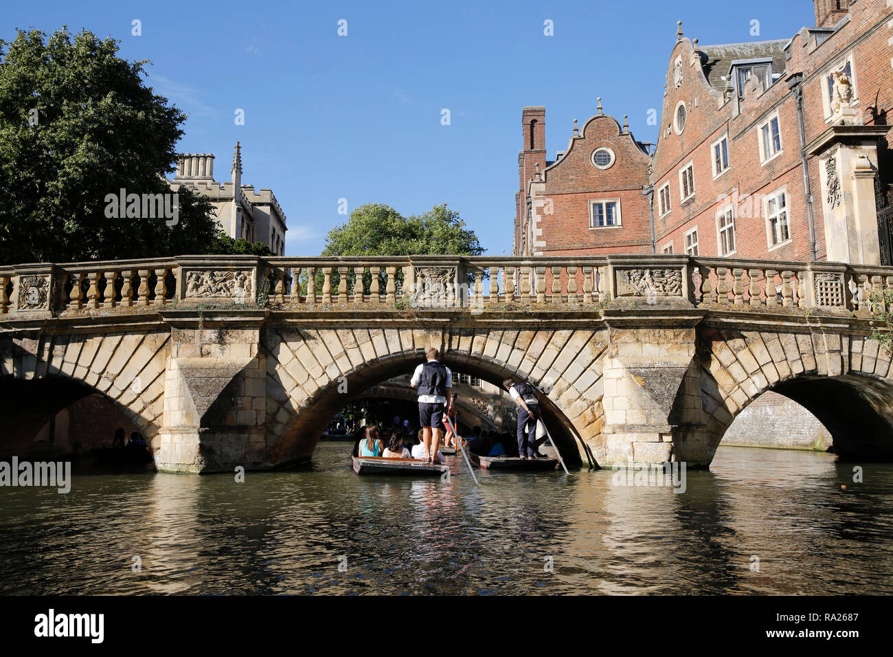 Barques à Cambridge en Angleterre Banque D'Images