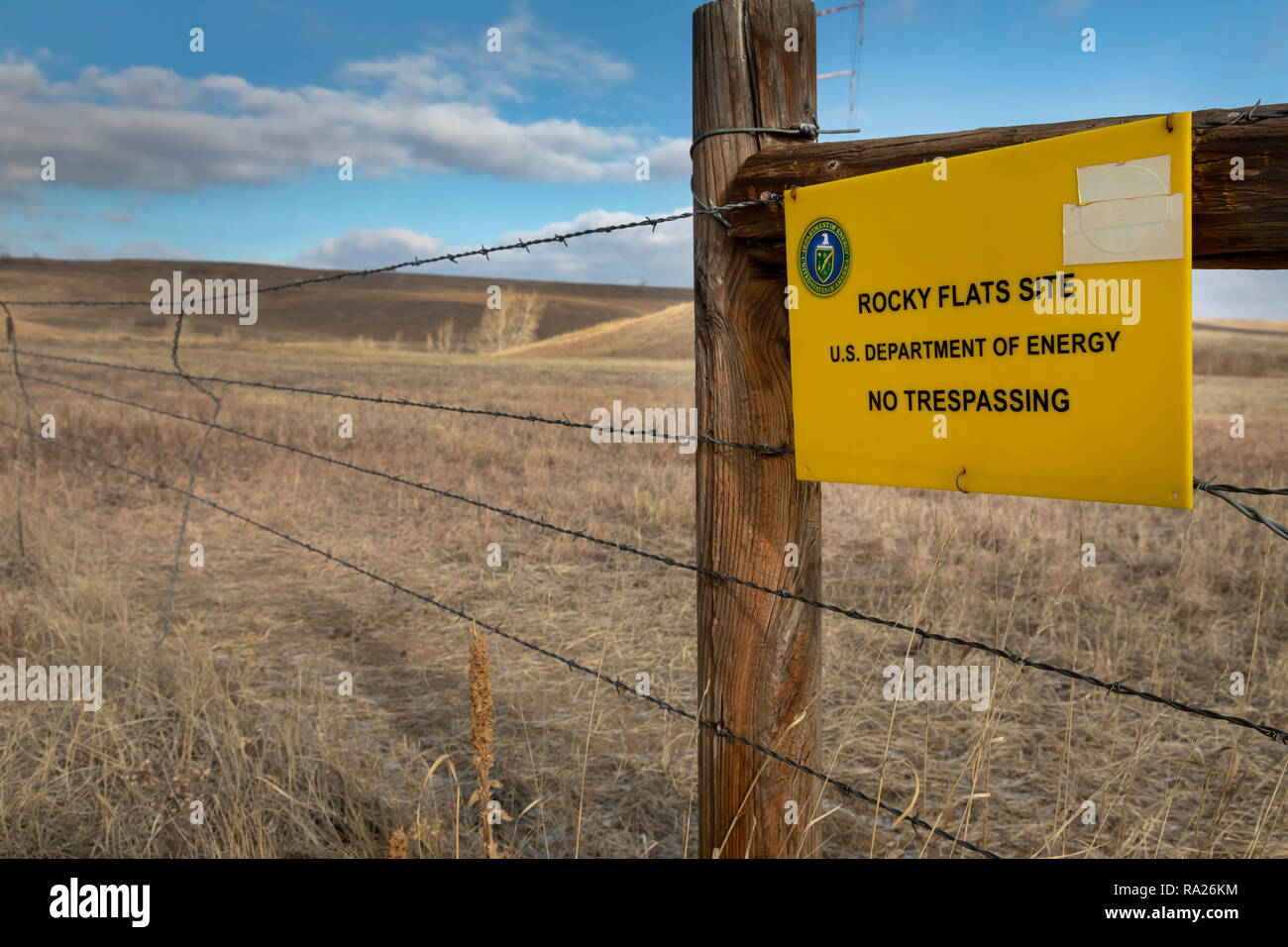 Denver, Colorado - Rocky Flats National Wildlife Refuge,. Le refuge fut autrefois le site d'une usine d'armes nucléaires qui a été largement pollué wi Banque D'Images