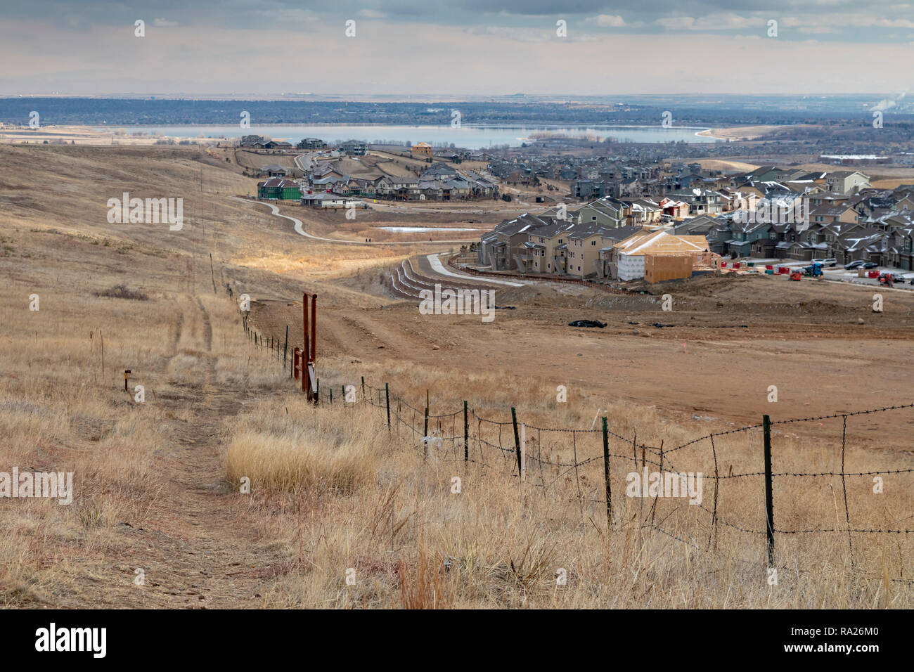 Denver, Colorado - Le Candelas communauté planifiée en cours de construction à côté du Rocky Flats National Wildlife Refuge,. Le refuge fut autrefois le Banque D'Images