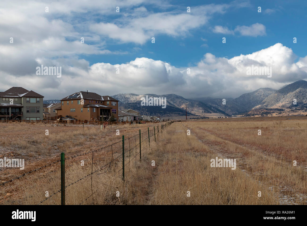 Denver, Colorado - Le Candelas communauté planifiée en cours de construction à côté du Rocky Flats National Wildlife Refuge,. Le refuge fut autrefois le Banque D'Images