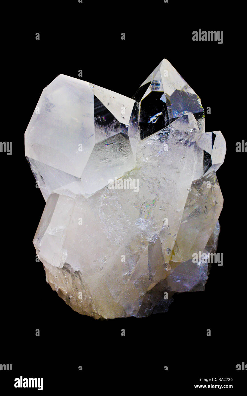 Cristal de Quartz, des cristaux de cluster Banque D'Images