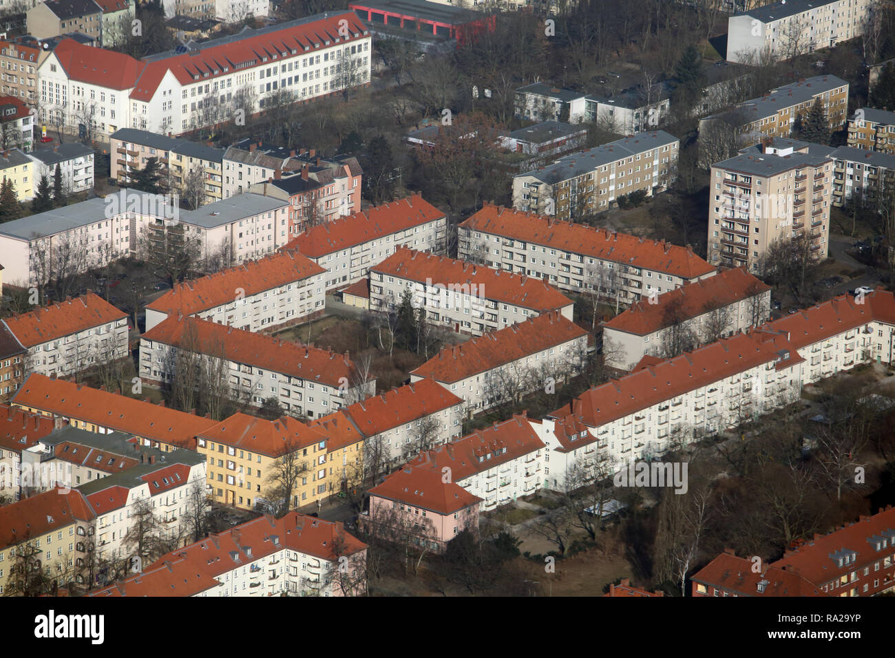 01.03.2018, Berlin, Berlin, Deutschland, Luftbildaufnahme Wohnhaeuser à Berlin-Reinickendorf., 00S180301D151CARO.JPG [communiqué de modèle : non applicable, Banque D'Images