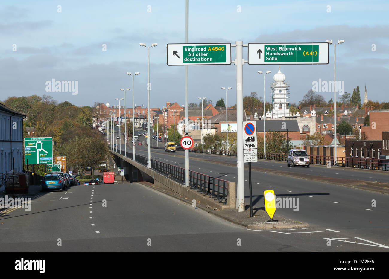 Hockley Flyover et Hockley Circus à la périphérie du centre-ville de Birmingham, West Midlands, Royaume-Uni.Vu en 2018. Banque D'Images