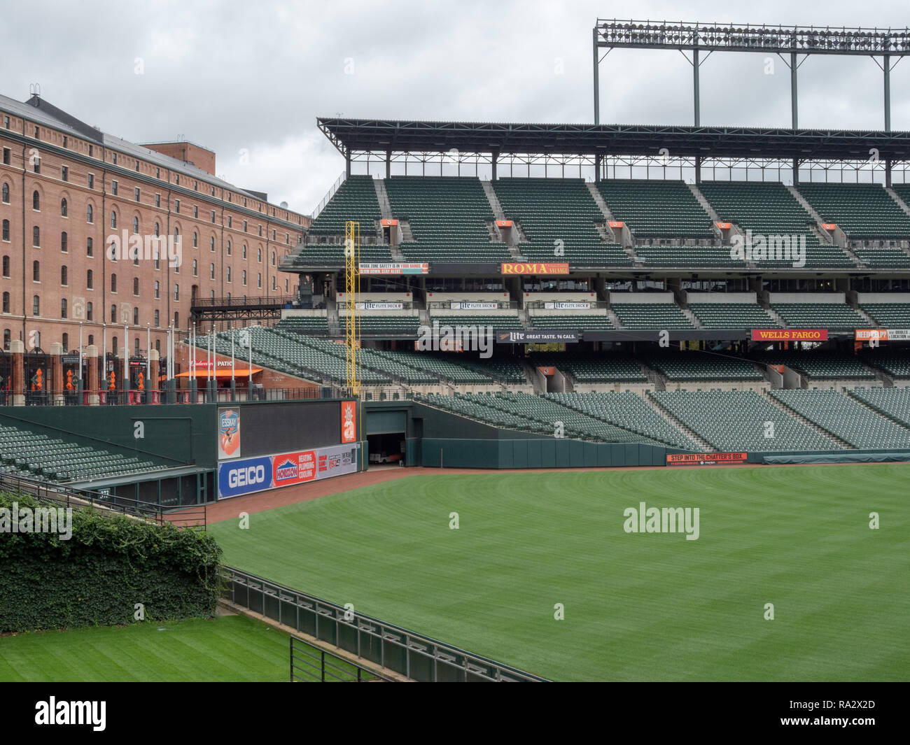 Camden Yards, le stade des Orioles de Baltimore, à l'intersaison vide Banque D'Images