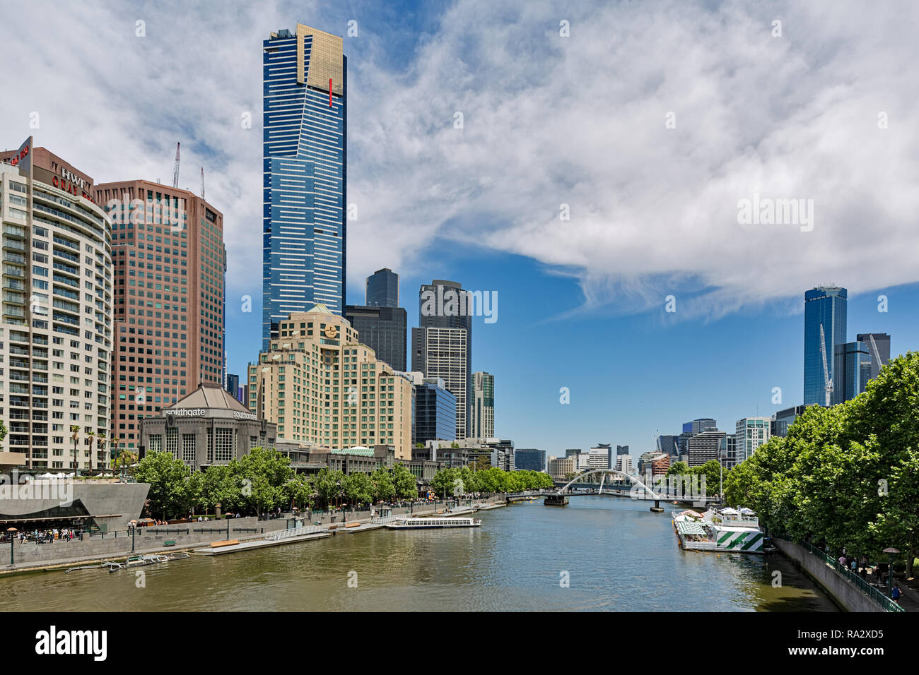 Au bord de la rivière Yarra, Melbourne Banque D'Images