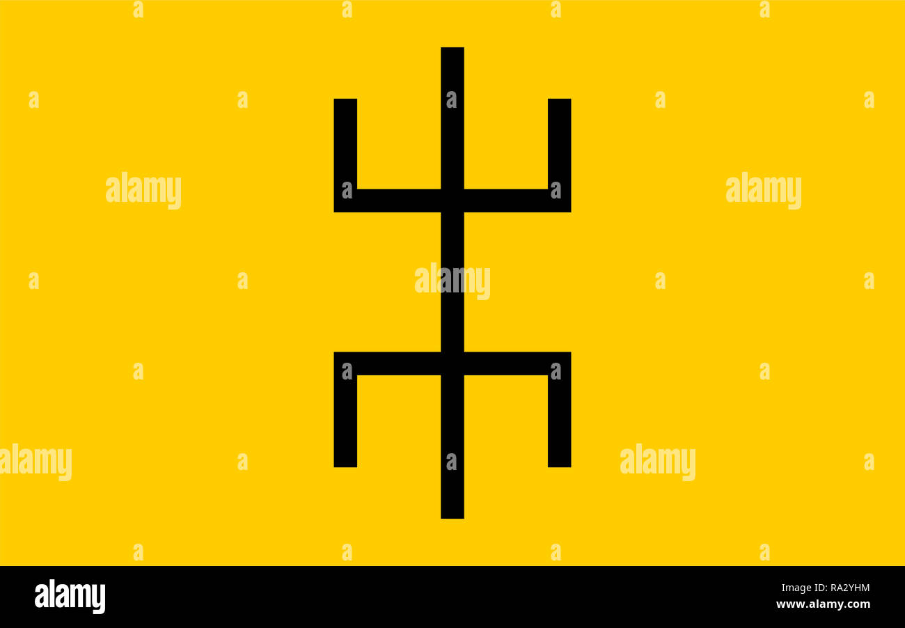 Peuple Berbère touareg illustration symbole du drapeau ethnique Banque D'Images