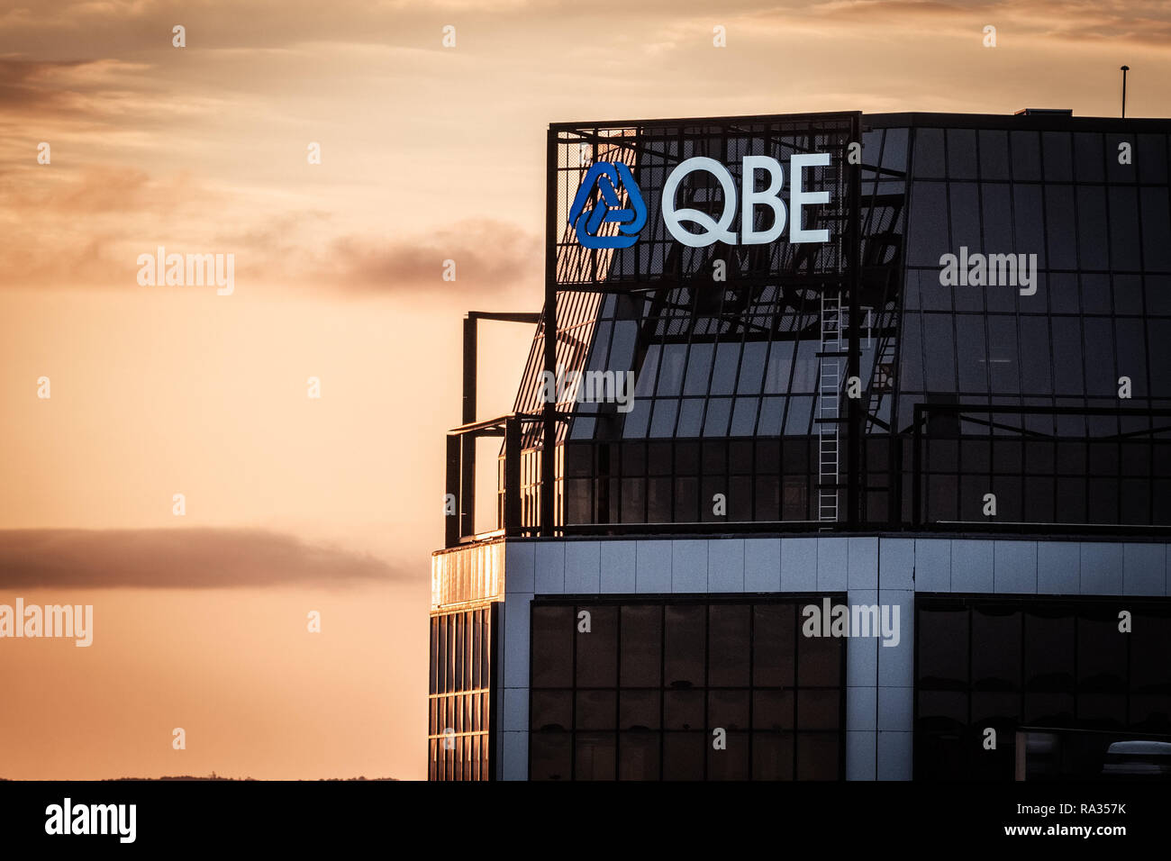 Auckland, Nouvelle-Zélande. 25Th Dec 2018. Logo de la compagnie d'assurance australienne QBE vu à Auckland, en Nouvelle-Zélande. Credit : Hendrik Osula SOPA/Images/ZUMA/Alamy Fil Live News Banque D'Images