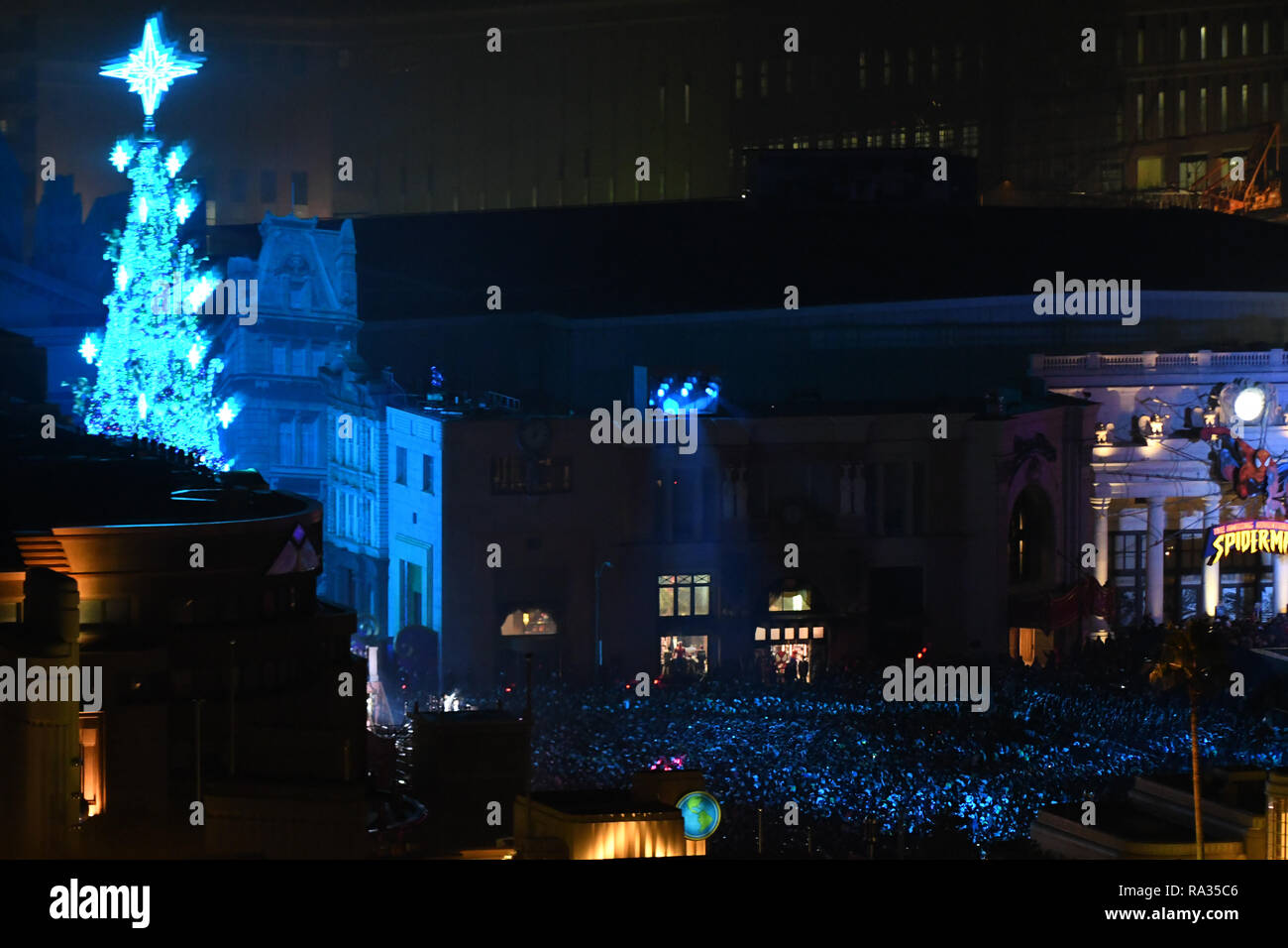 Osaka, Japon. 31 Dec, 2018. Célébration du Nouvel An 2019 à Universal Studios Osaka au Japon. Le 1er janvier 2019. Photo par : Ramiro Agustin Vargas Tabares Crédit : Ramiro Agustin Vargas Tabares/ZUMA/Alamy Fil Live News Banque D'Images