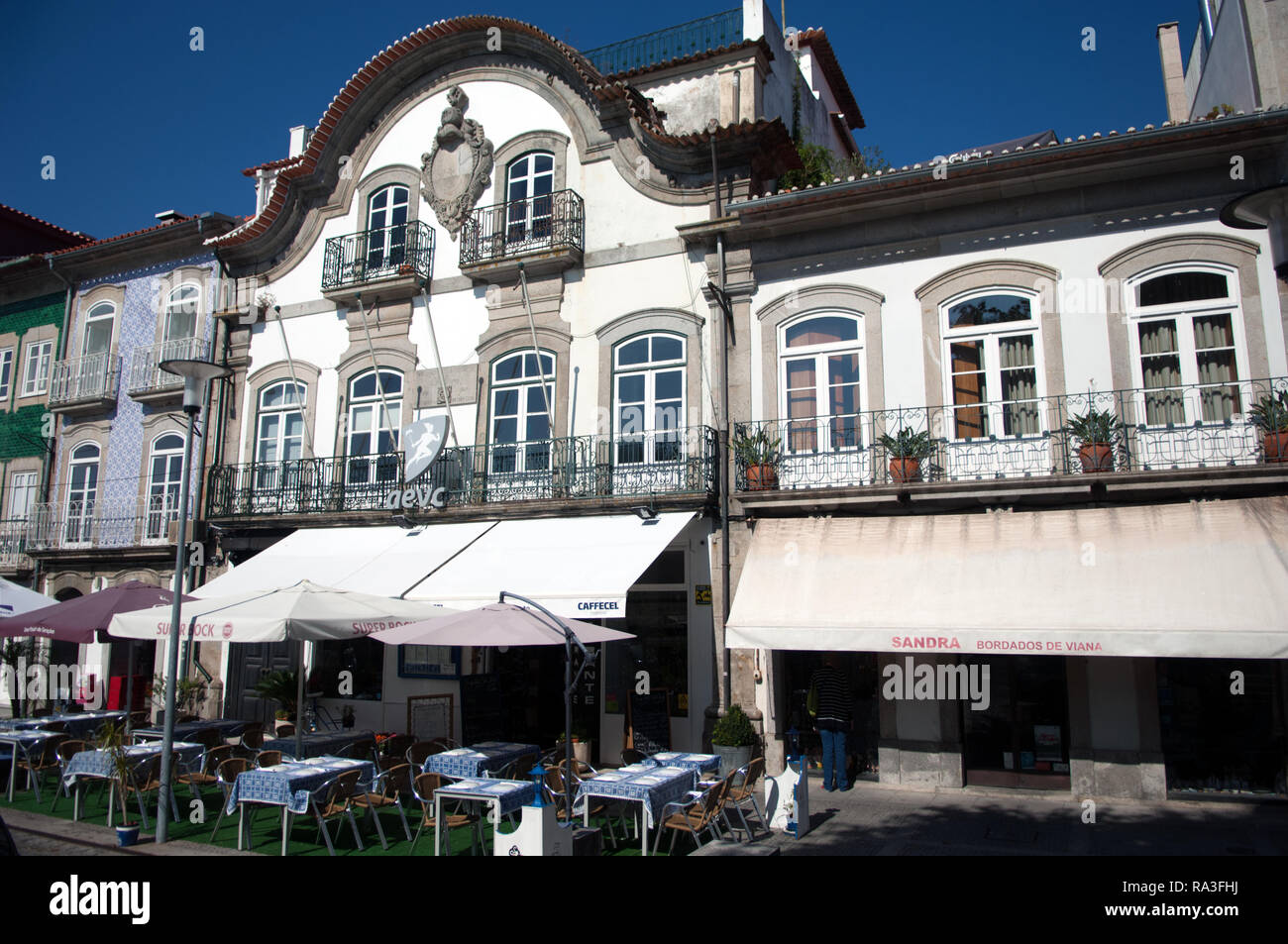 Restaurant à Viana do Castello, Galice Banque D'Images