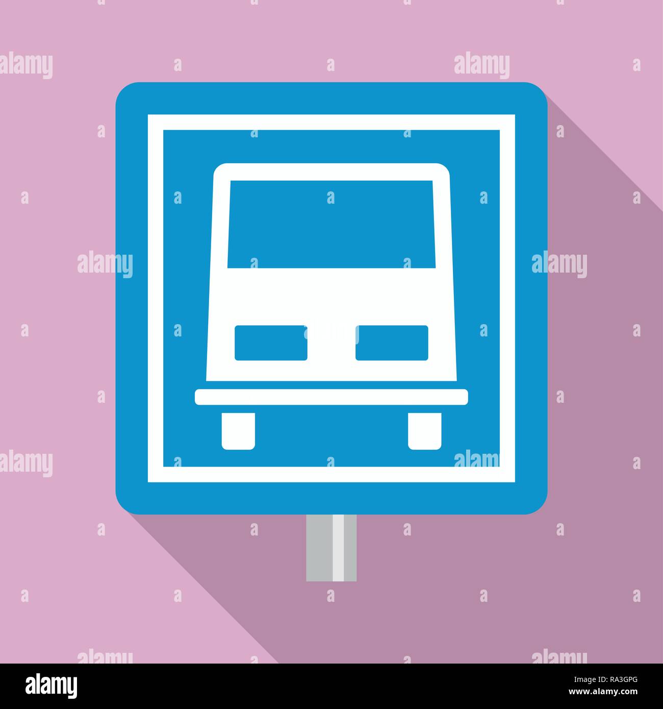 Arrêt de Bus Road sign icône. Télévision illustration de l'arrêt de bus road sign vector icône pour web design Illustration de Vecteur