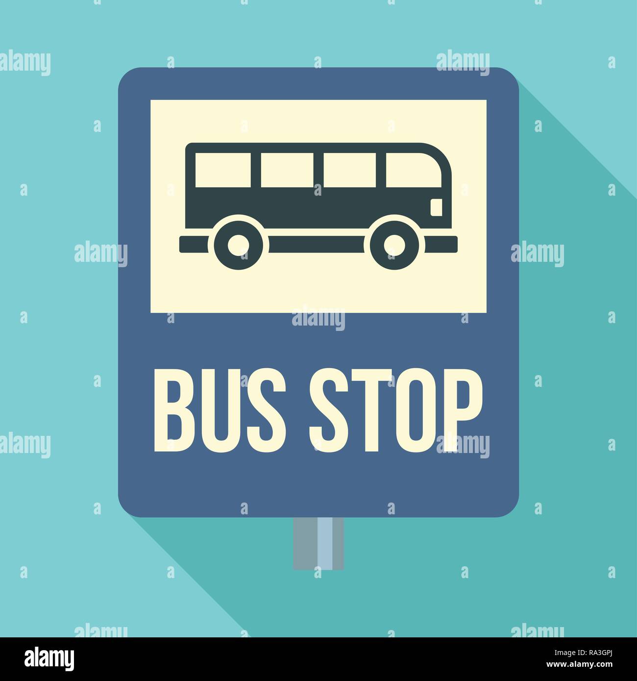 Arrêt de bus à l'icône Panneau de circulation. Télévision illustration de l'arrêt de bus traffic sign vector icône pour web design Illustration de Vecteur