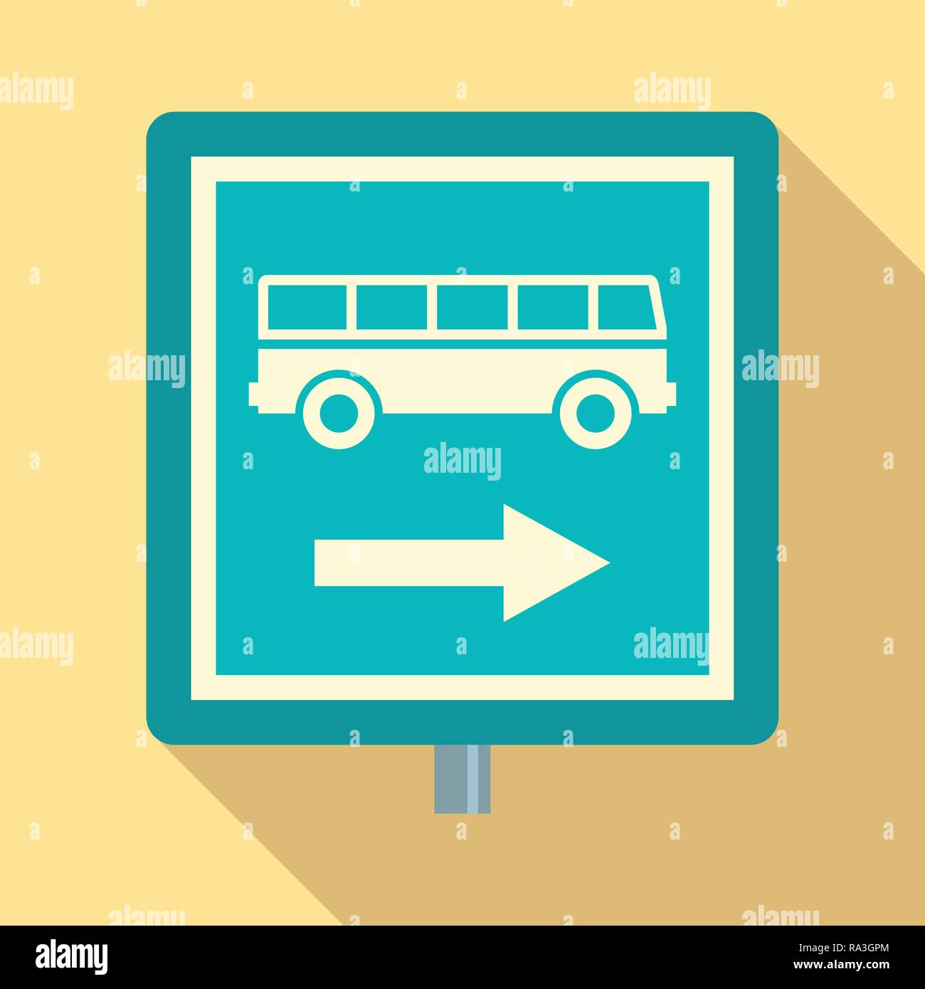 Arrêt de bus signe icône. Télévision illustration de l'arrêt de bus signe icône vecteur pour la conception web Illustration de Vecteur