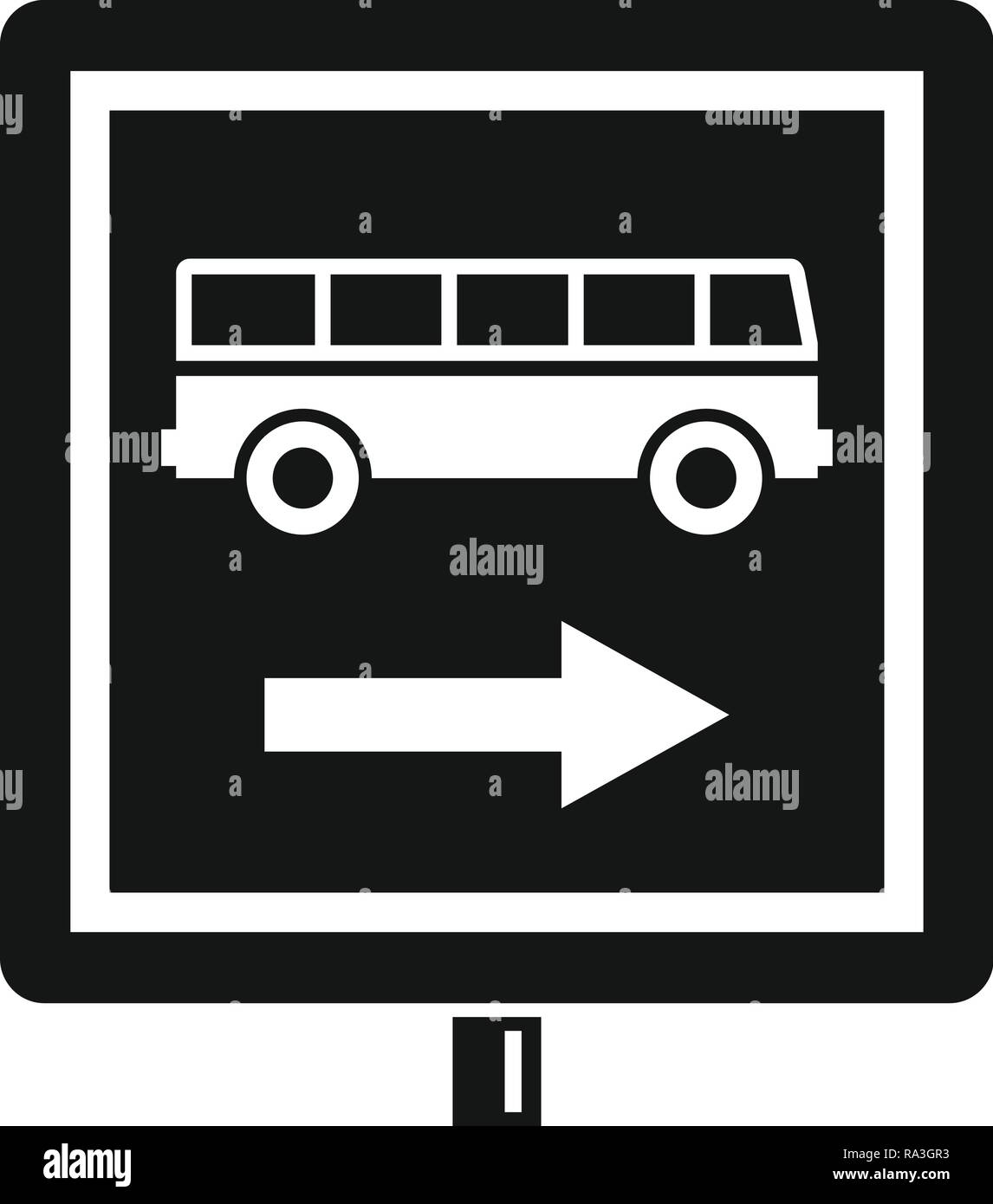 Arrêt de bus signe icône. Simple illustration de l'arrêt de bus signe icône vecteur pour la conception web isolé sur fond blanc Illustration de Vecteur