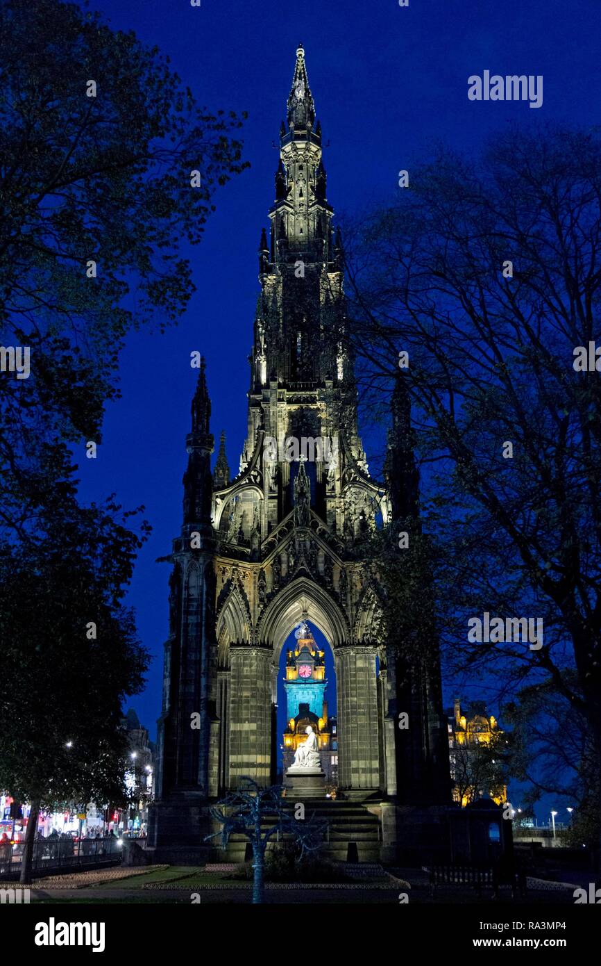 Le Scott Monument Édimbourg, Ecosse, Grande-Bretagne Banque D'Images