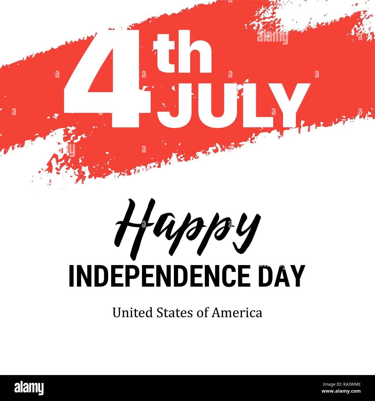 Joyeuse Fête de l'indépendance carte patriotique. Télévision 4 juillet vacances vecteur illustration Illustration de Vecteur