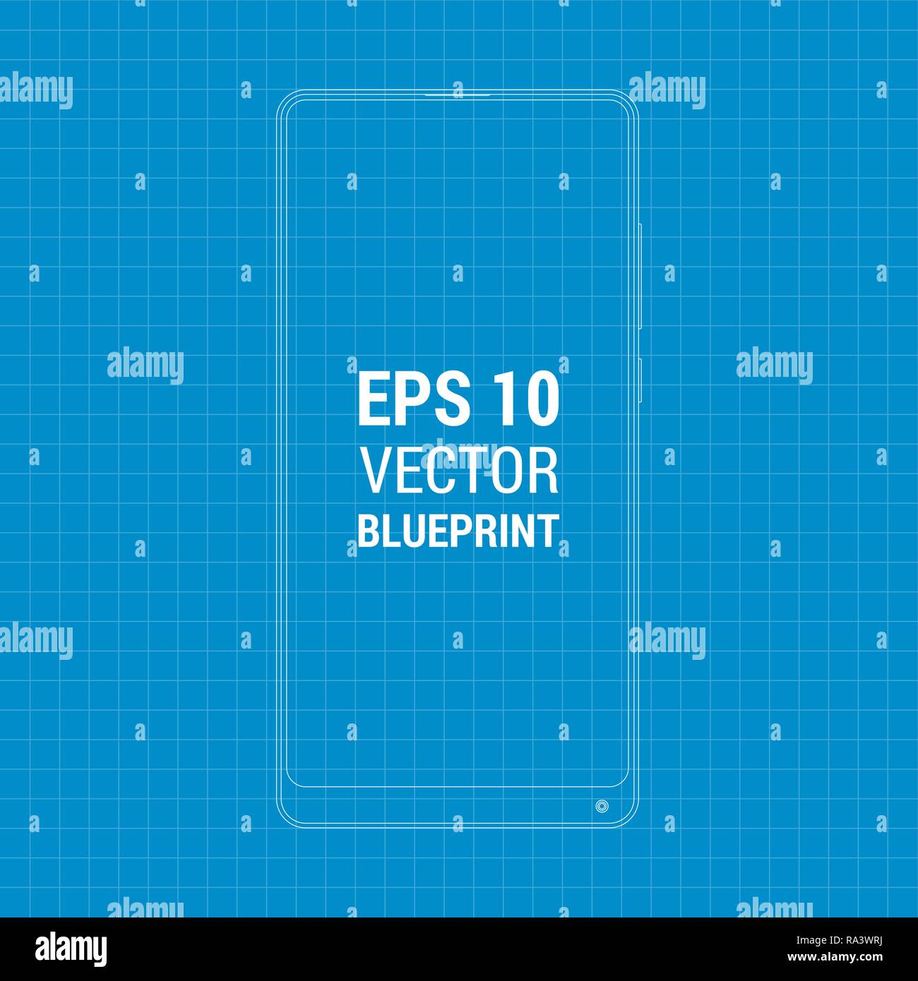 Les grandes lignes du plan télévision maquette Xiaomi Mi Mix 2. Toute résolution à l'échelle de l'image. 10 EPS concept illustration Illustration de Vecteur