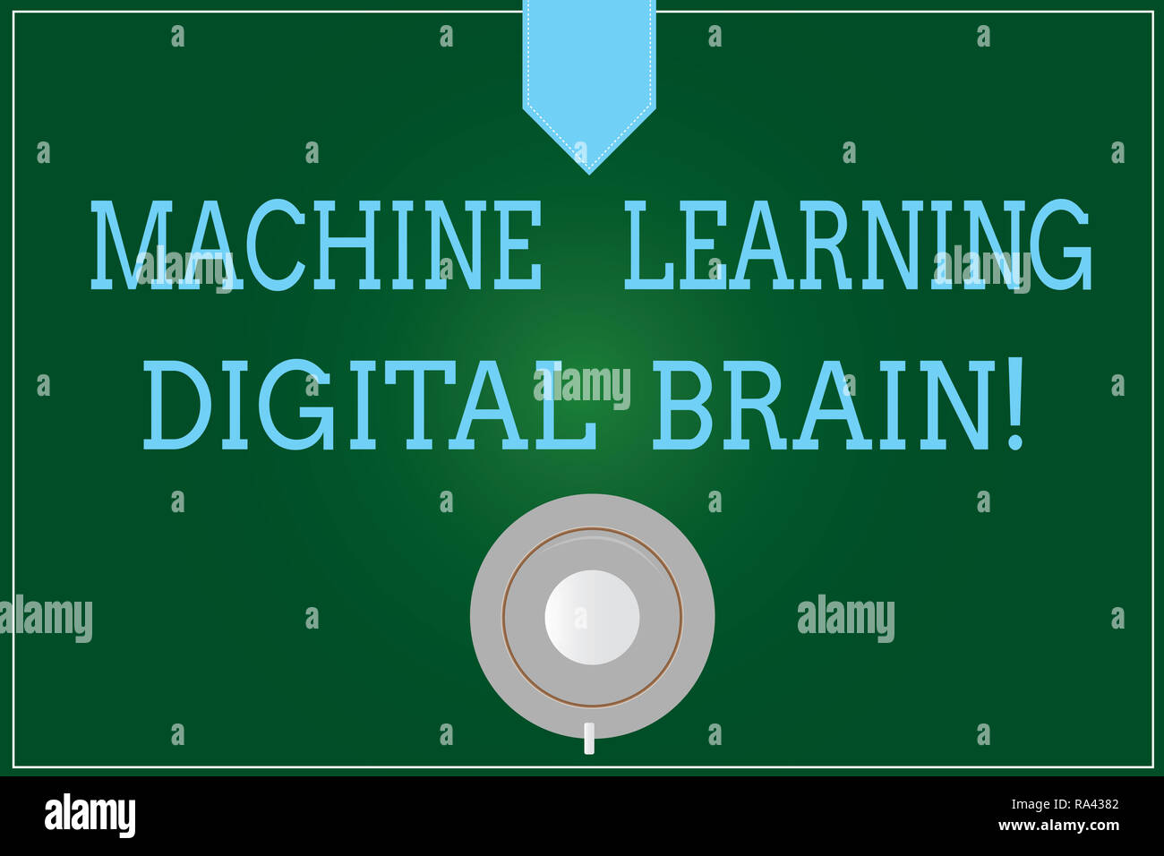 Texte de l'écriture l'écriture l'apprentissage machine cerveau numérique. Signification du concept d'éducation numérique Intelligence Artificielle soucoupe tasse café Haut Voir photo Re Banque D'Images