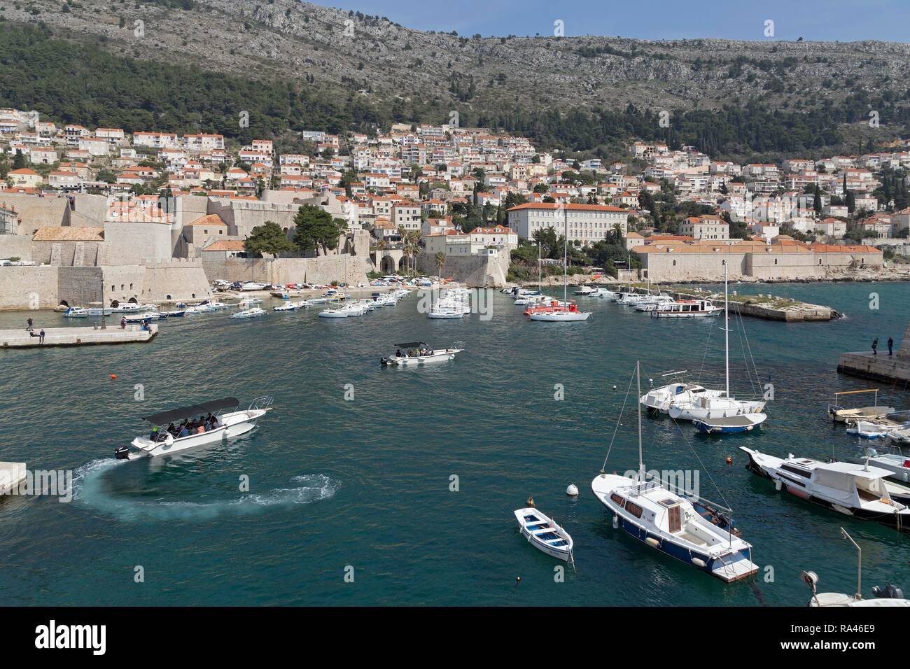 Vieux Port, Vieille Ville, Dubrovnik, Croatie Banque D'Images