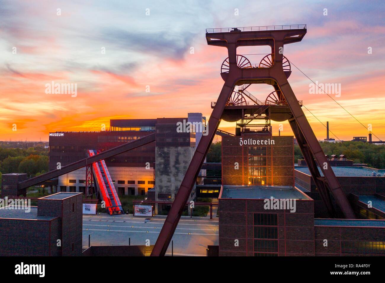 Patrimoine de Zeche Zollverein à Essen, carreau de l'arbre 12 Doppelbock, Ruhrmuseum dans le bâtiment de l'ex-charbon Banque D'Images