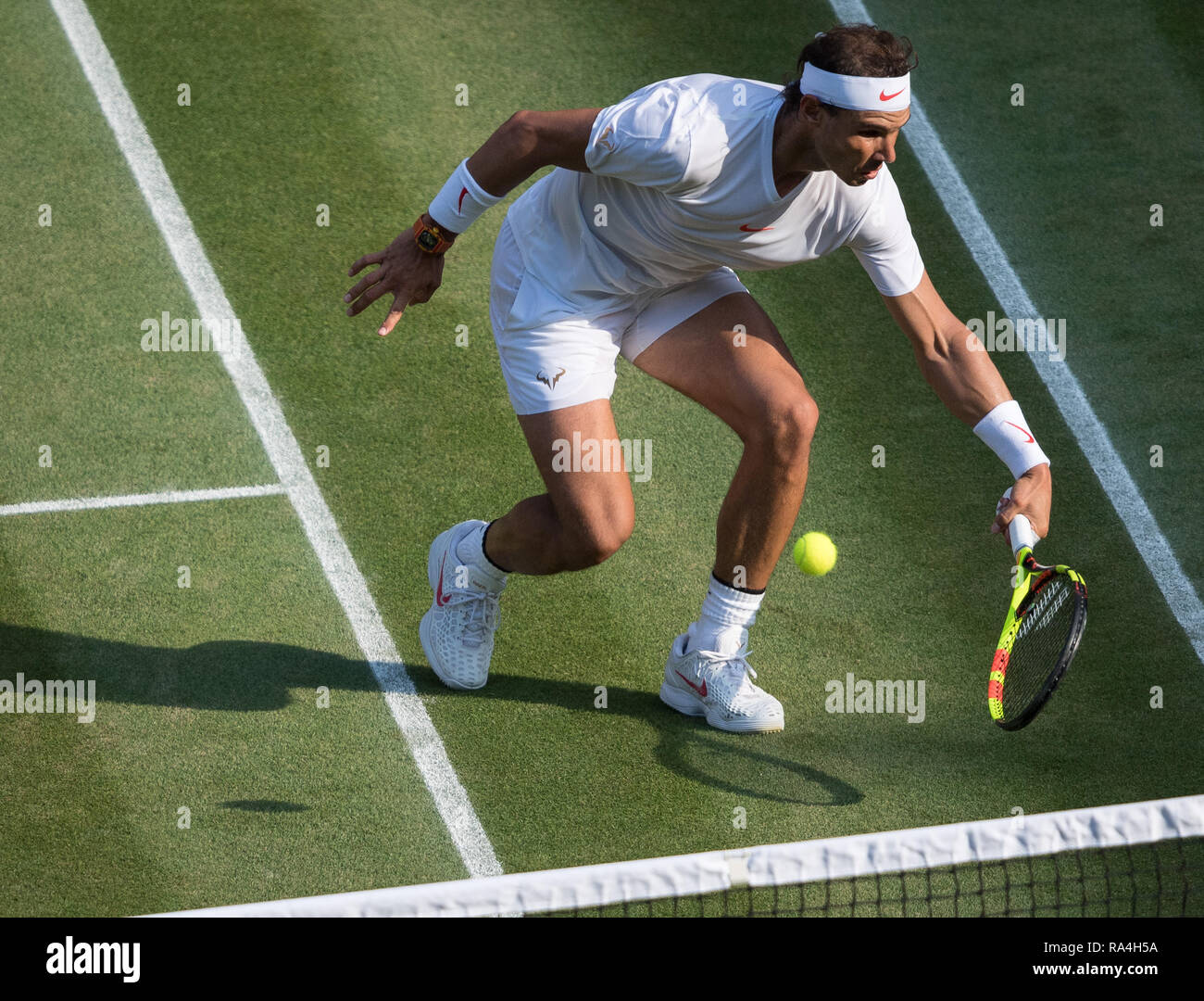 09 juillet 2018. Les Championnats de tennis de Wimbledon 2018 tenue à l'All England Lawn Tennis et croquet Club, Londres, Angleterre, Royaume-Uni. Rafael Nadal (ESP Banque D'Images