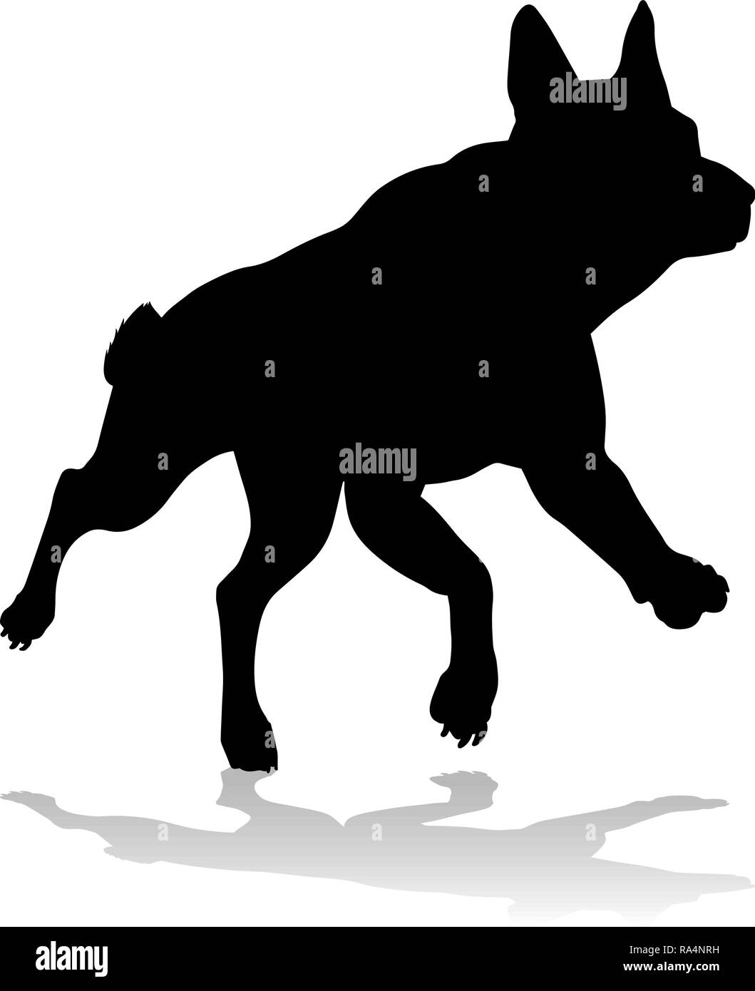 Silhouette chien Animal de compagnie Illustration de Vecteur
