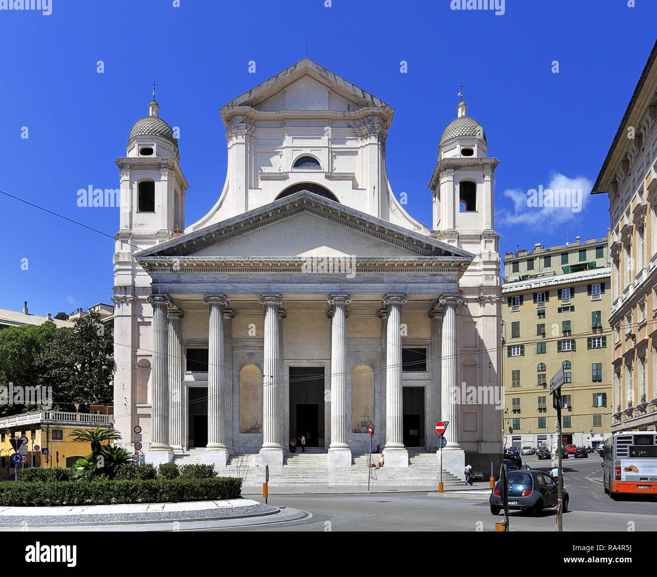 Wlochy - Ligurie - Gênes - Najswietszego Sakramentu Bazylika - Basilica della Santissima Annunziata del Vastato przy Piazza della Nunziata Italie - Ligurie - Gênes - Basilica della Santissima Annunzia Banque D'Images