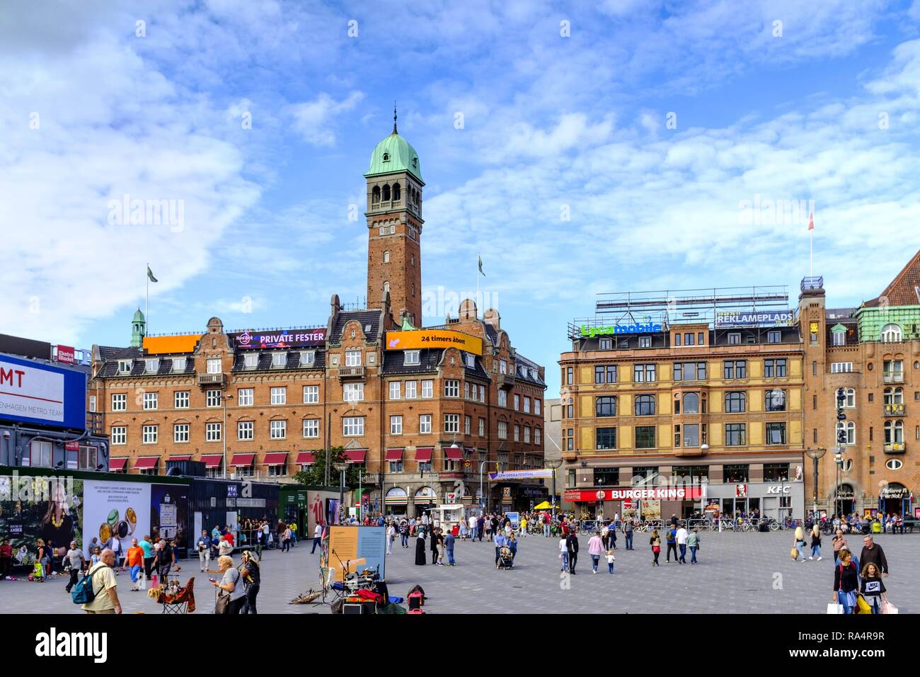 Dania - région Nouvelle-zélande - Kopenhaga - panorama centrum miasta - Park Hotel Danemark Nouvelle-Zélande Plac - région - Copenhague - Vue panoramique du centre-ville avec la place de l'Hôtel de Ville Banque D'Images