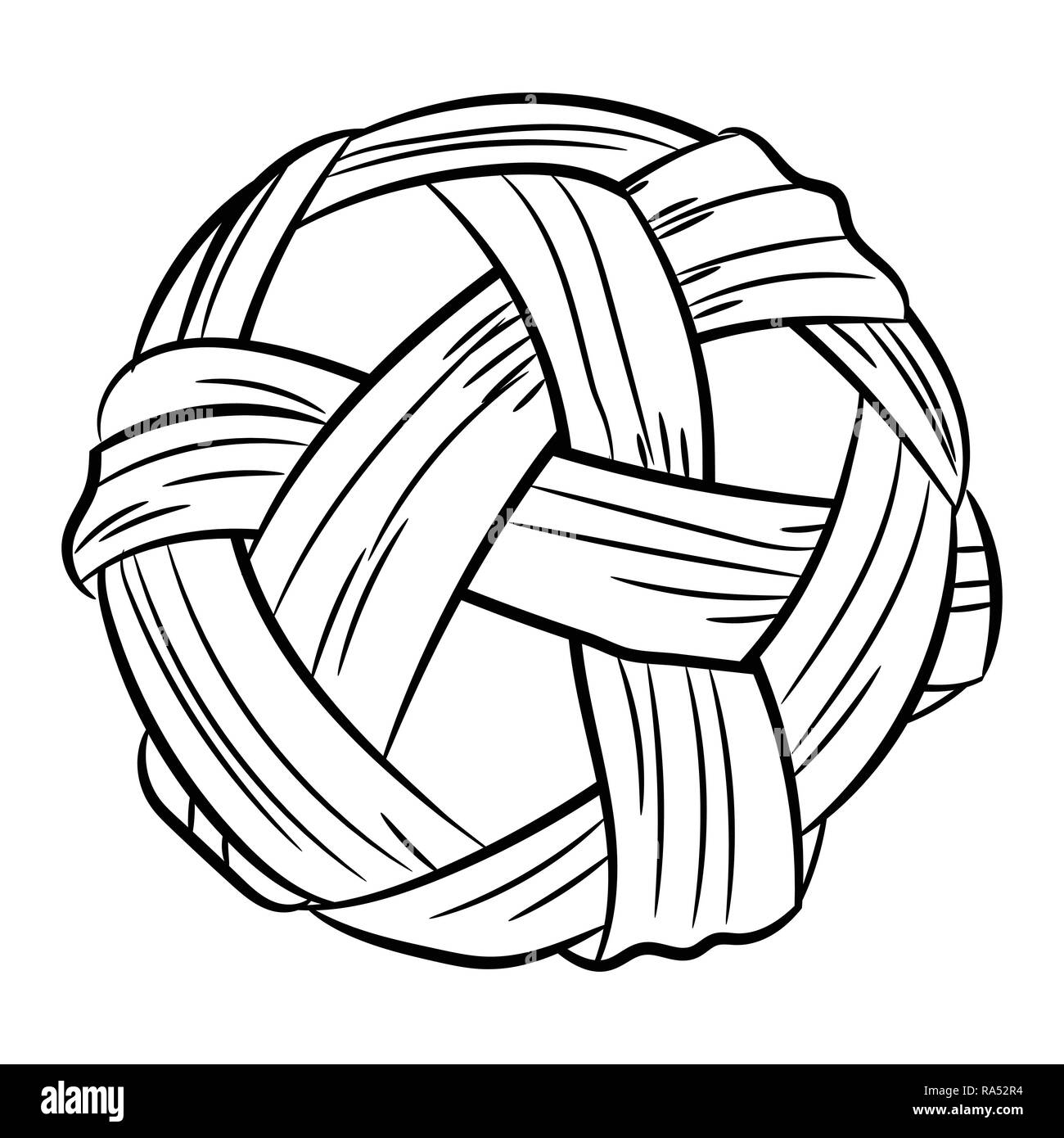 Sepak Takraw handdrawn, isolé sur blanc backgroun, vector illustration. Illustration de Vecteur