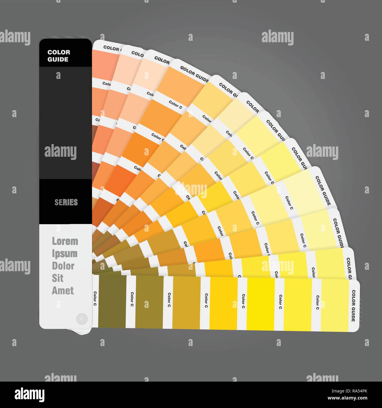 Illustration d'une palette de couleurs pour l'impression, guide guide pour designer, photographe et artistes Illustration de Vecteur
