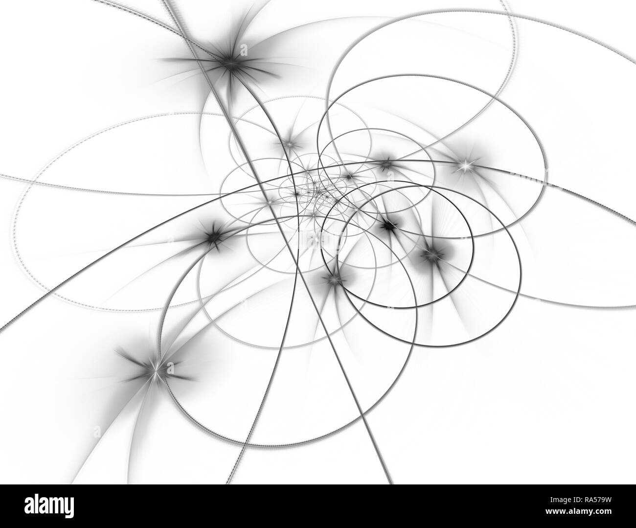 La conception numérique de l'espace en orbite. Color lignes abstraites. Illustration de la technologie futuriste. Les voies de la lumière énergétique Banque D'Images