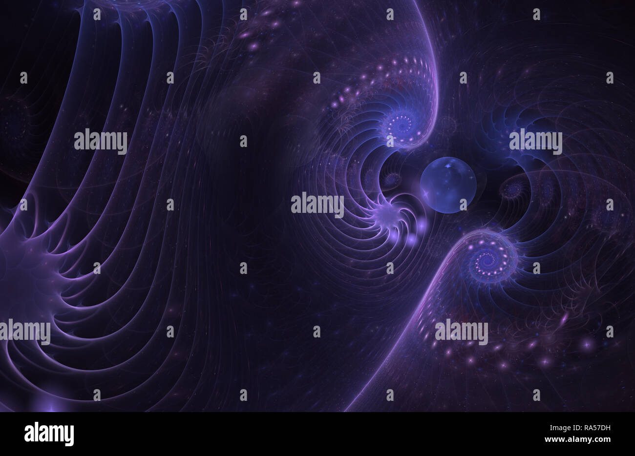 Belle couleur forme d'une galaxie spirale tornade dans l'espace lointain. Résumé de la couverture lumineuse. Graphique de l'oeuvre numérique magie astrologie. Genres d'ordinateur Banque D'Images